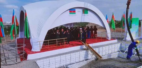 В Физули заложен фундамент мечети, которую Туркменистан подарит Азербайджану