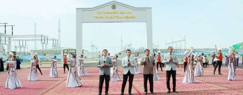 В Ахалском велаяте Туркменистана введена в строй новая электростанция