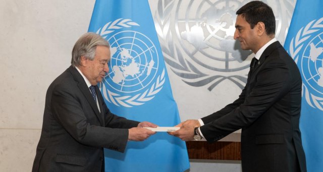 Хаджиев вручил верительные грамоты Гутерришу 