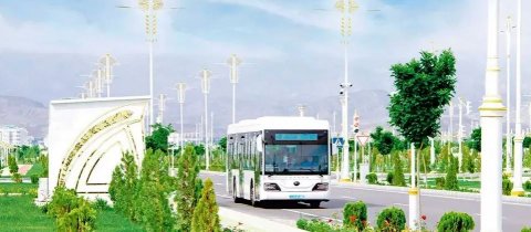 В Ашхабаде начали испытания «умного» автобуса китайского производства