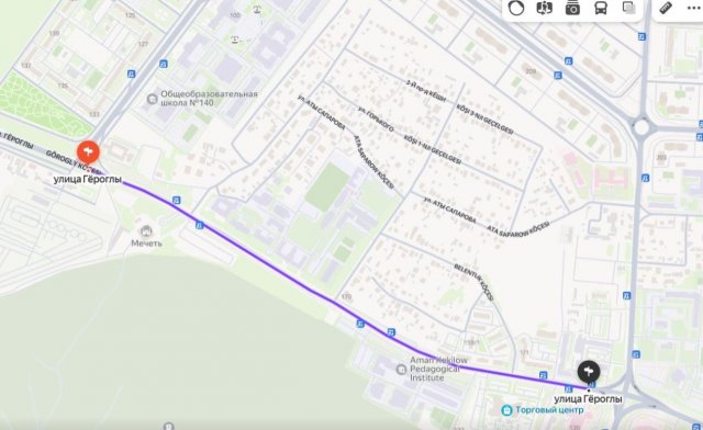 В Ашхабаде временно перекрыли участок улицы Гёроглы из-за ремонта дорожного покрытия